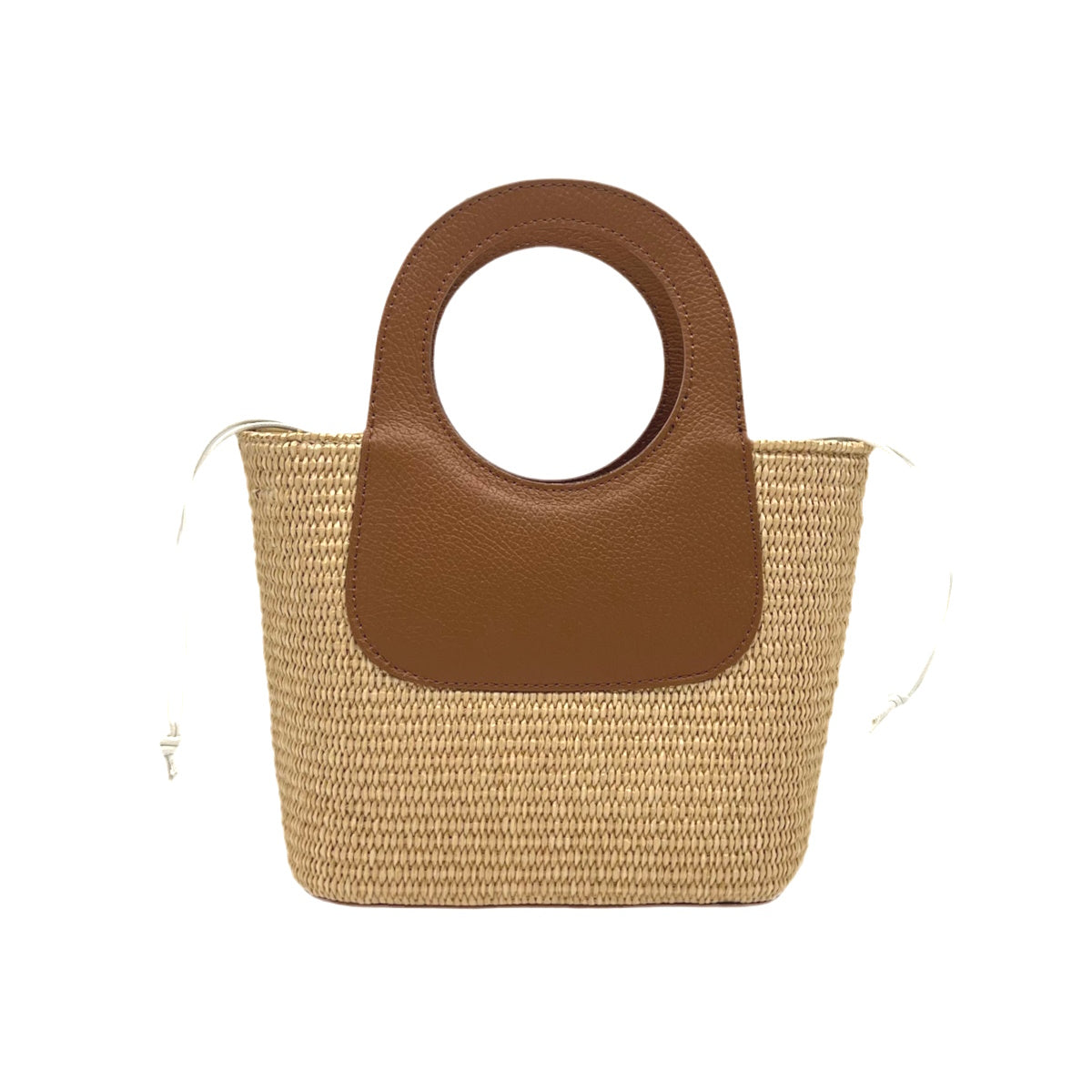 Summer collection, raffia and genuine leather handbag, Made in Italy, art. 112594