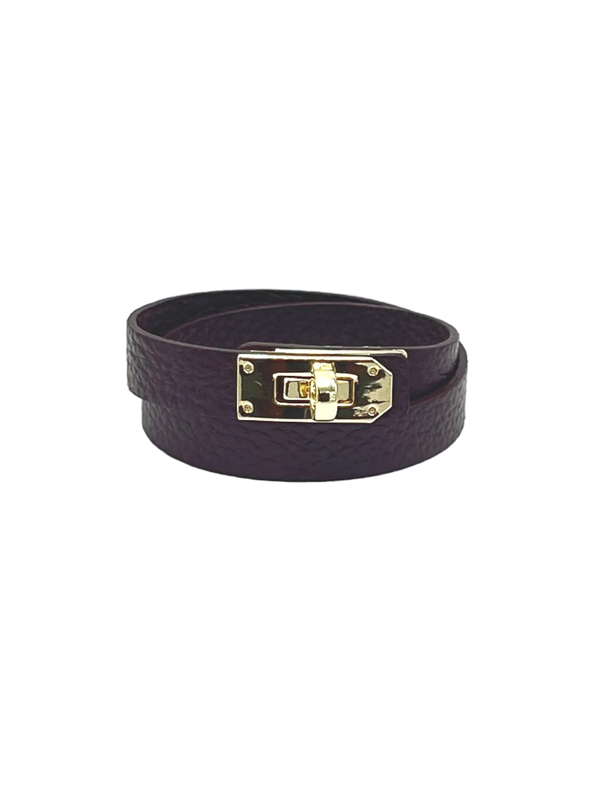 Genuine Leather Twist Double Wrap Bracelet, Made in Italy, art. 602003