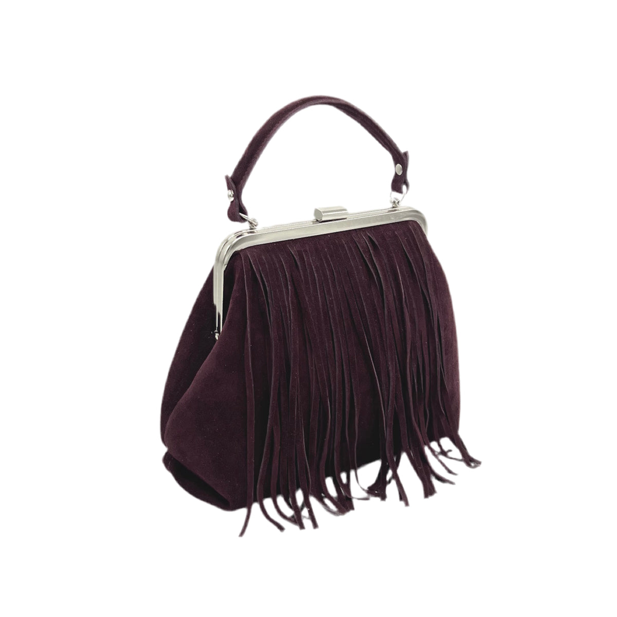 Suede leather handbag with crossbody strap, Made in Italy, art. 112652