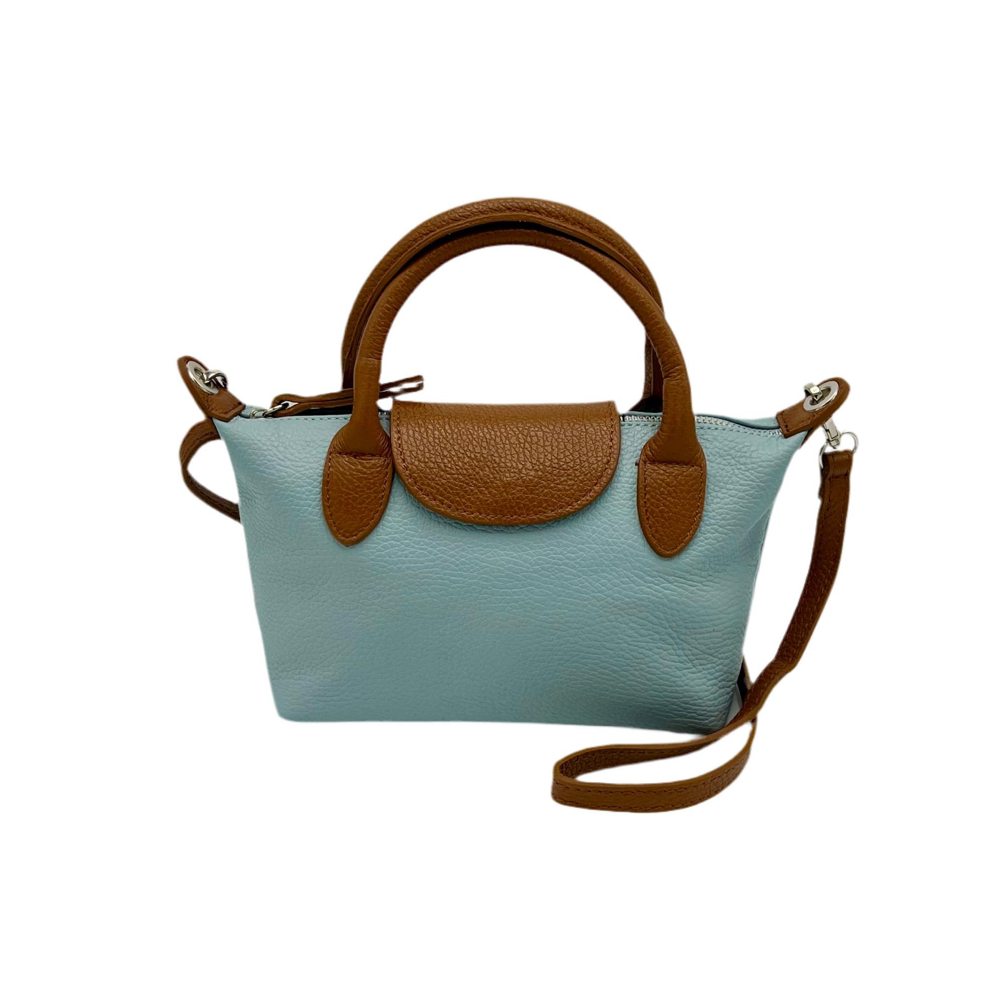 Genuine leather small shoulder bag, Made in Italy, art. 112580