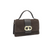 Suede leather clutch bag with chain, Made in Italy, art. 112633