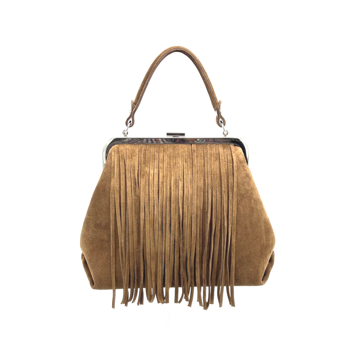 Suede leather handbag with crossbody strap, Made in Italy, art. 112652