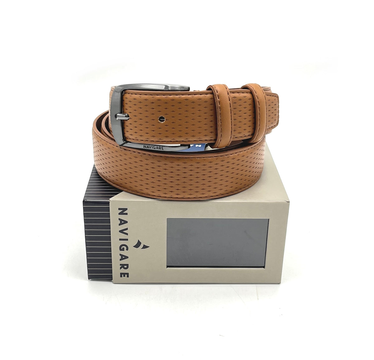 Leather belt with gift box, Navigare, art. A3573/35.062