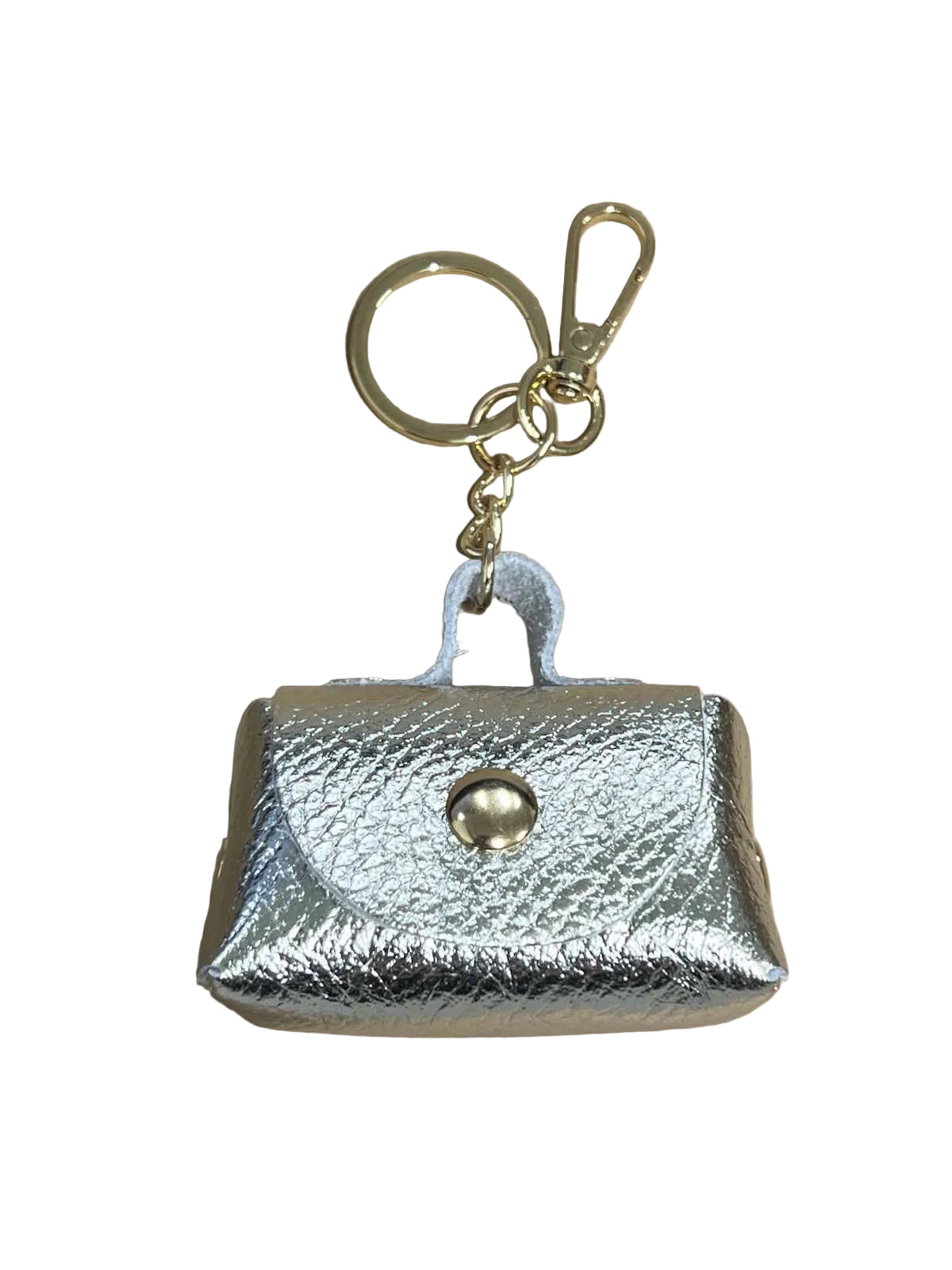 Detachable Genuine Leather Mini Coin Purse Keychain, art. PO07