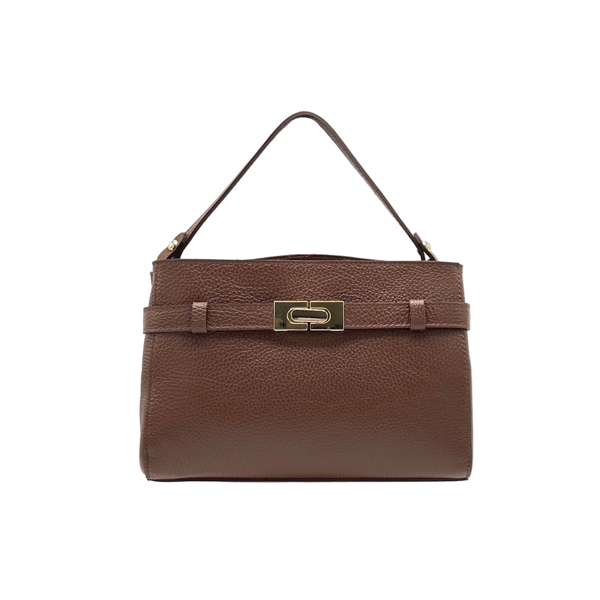 Genuine leather handbag with crossbody strap, Made in Italy, art. 112661