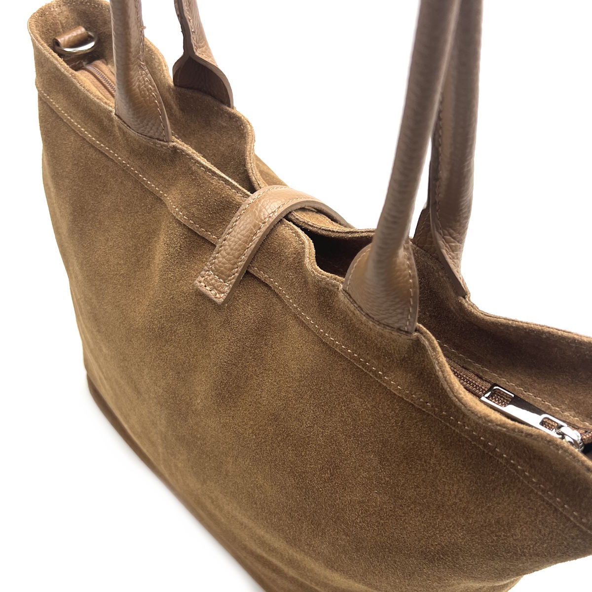Suede leather crossbody bag, Made in Italy, art. 112626