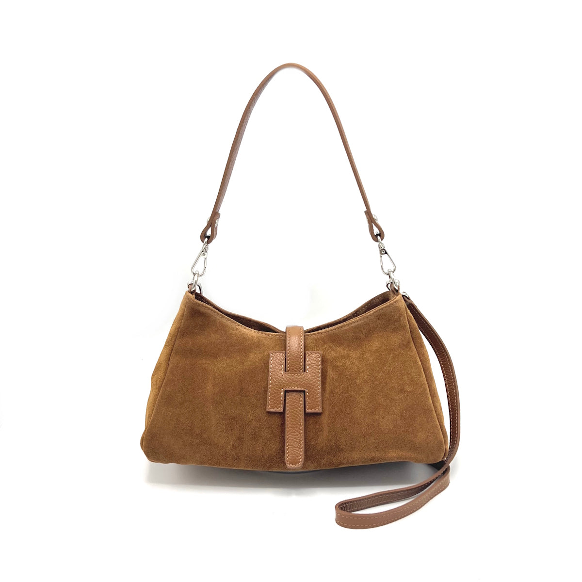 Suede leather shoulder bag, Made in Italy, art. 112624