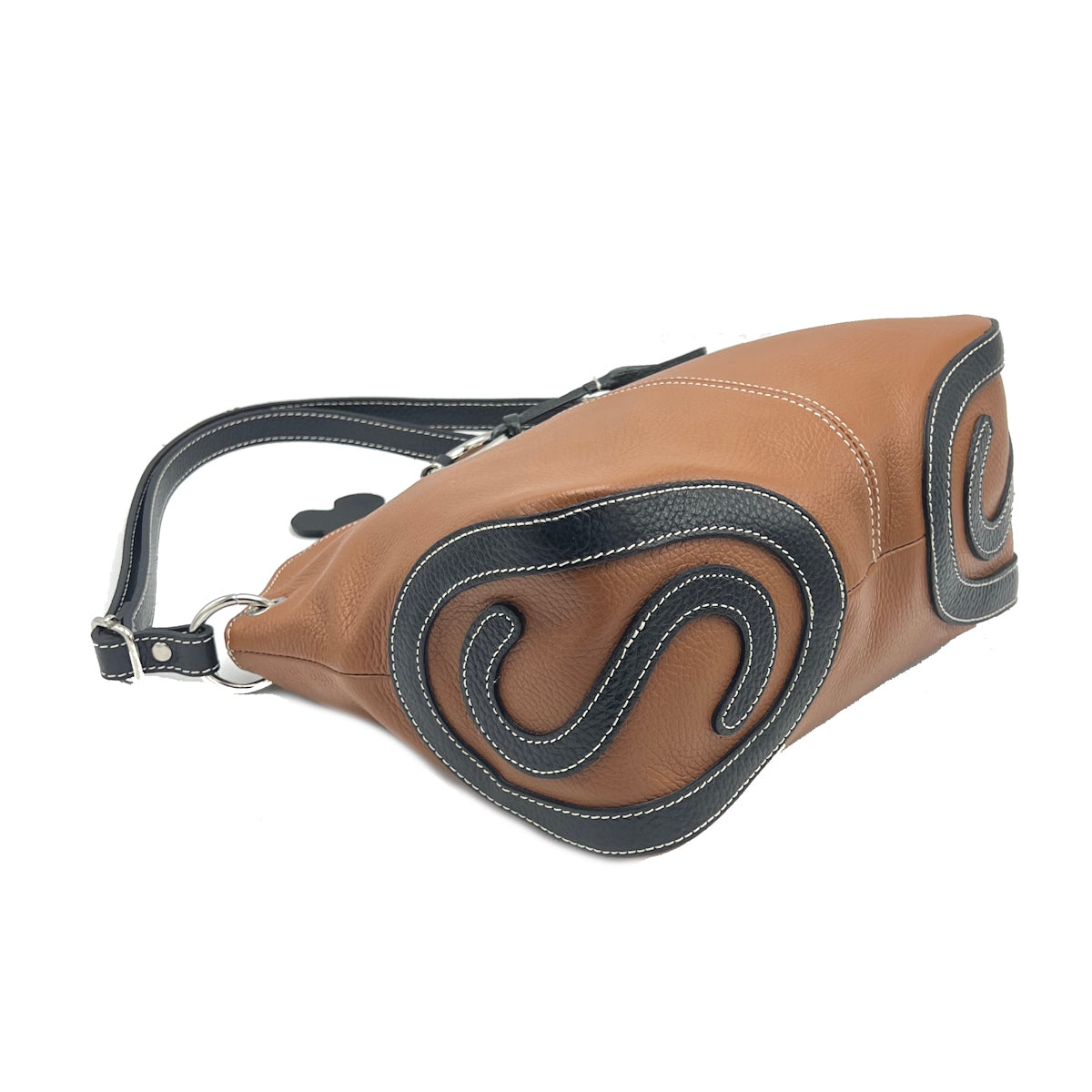 Genuine leather shoulder bag, Made in Italy, art. 112568
