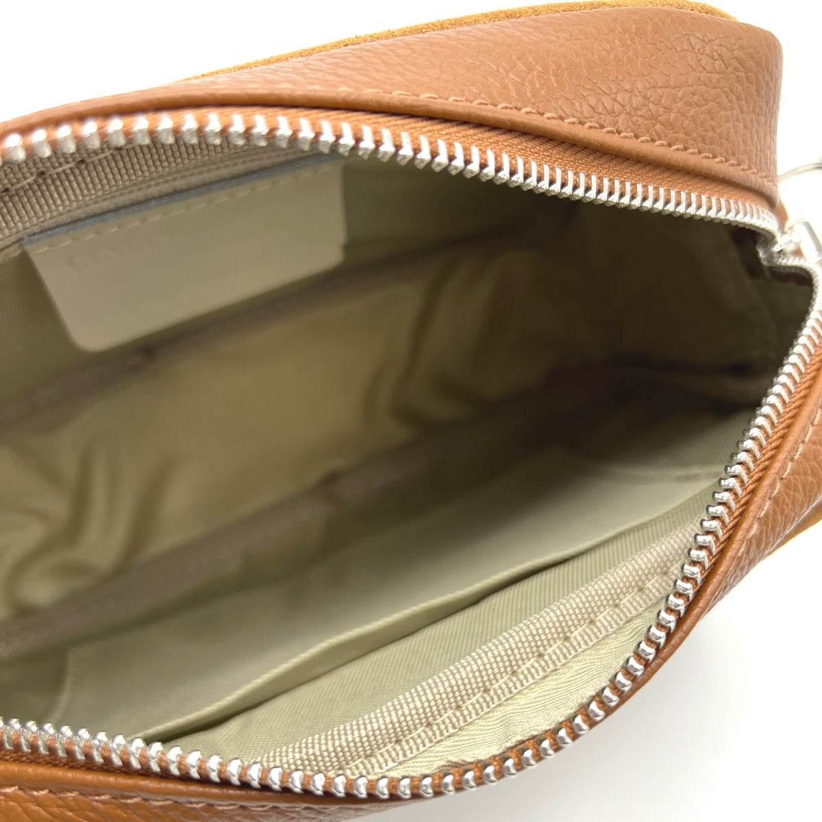 Suede leather camera bag, Made in Italy, art. 112573