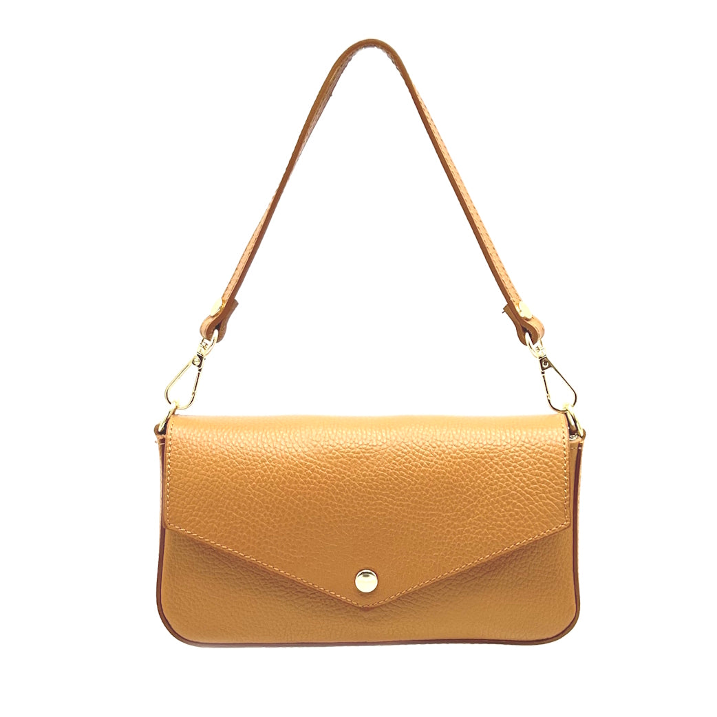 Small genuine leather shoulder bag with chain, Made in Italy, art. 112489FA