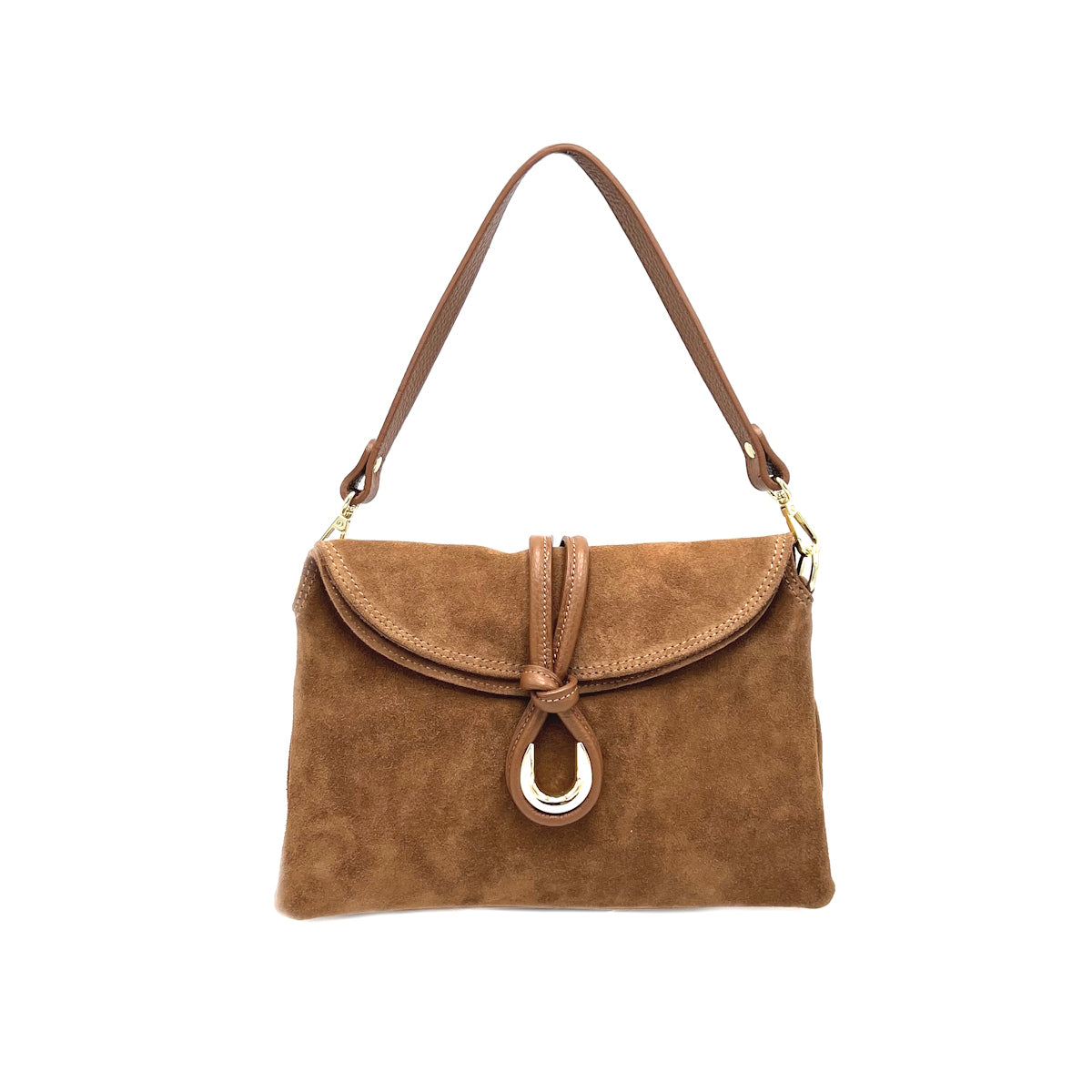 Suede leather shoulder bag, Made in Italy, art. 112637