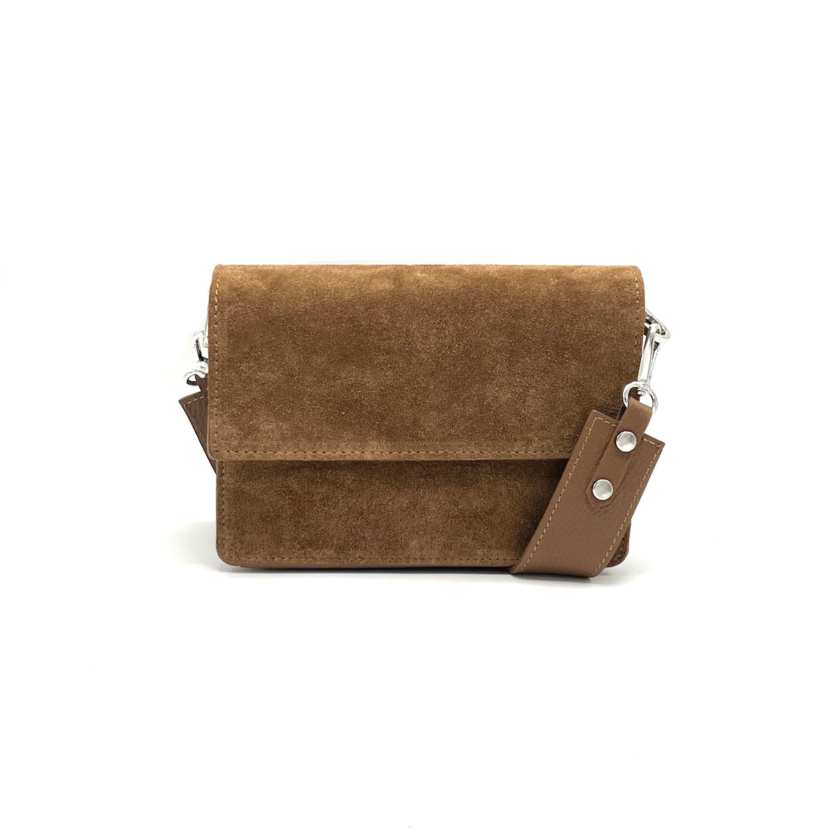 Suede leather shoulder bag, Made in Italy, art. 112640