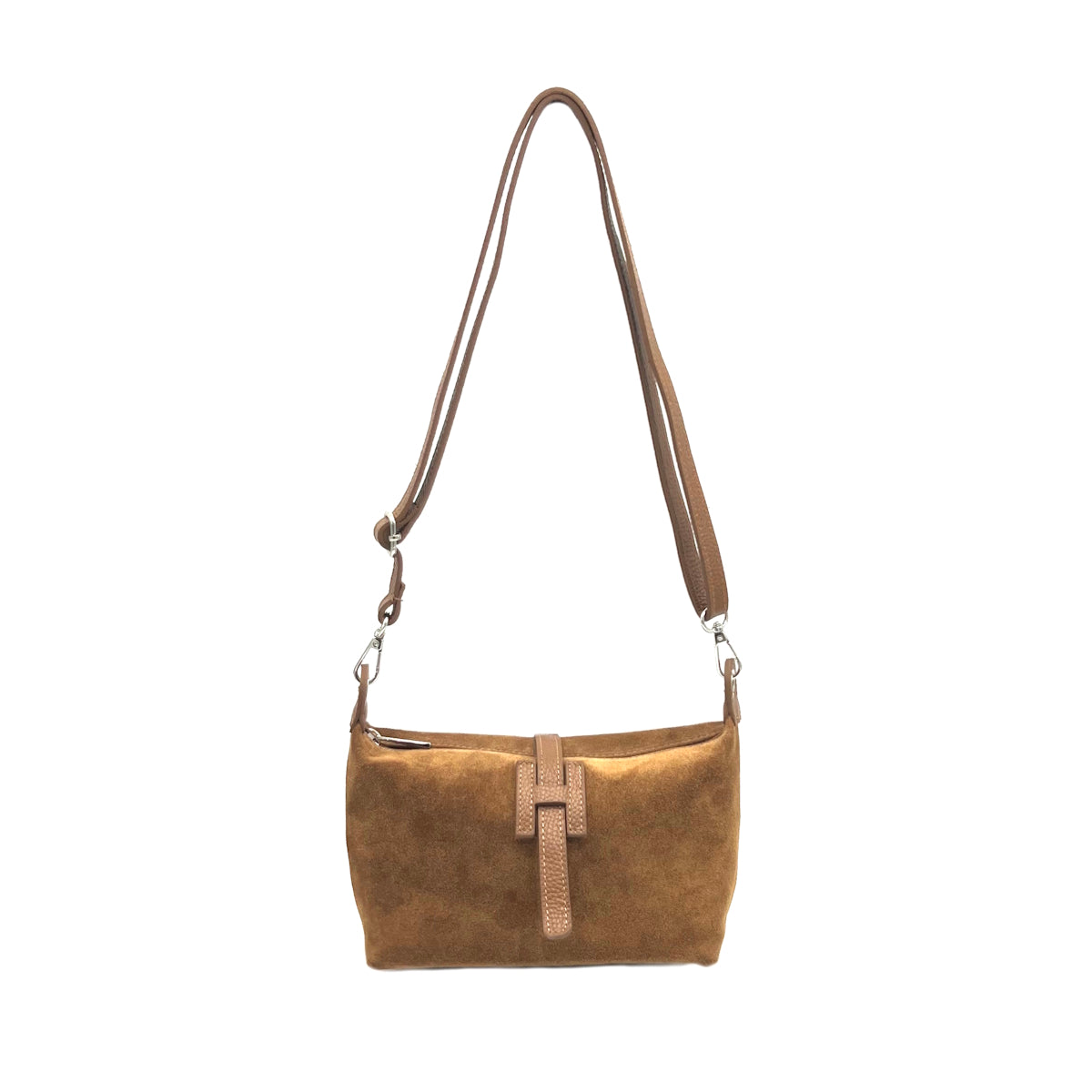 Suede leather crossbody bag, Made in Italy, art. 112625