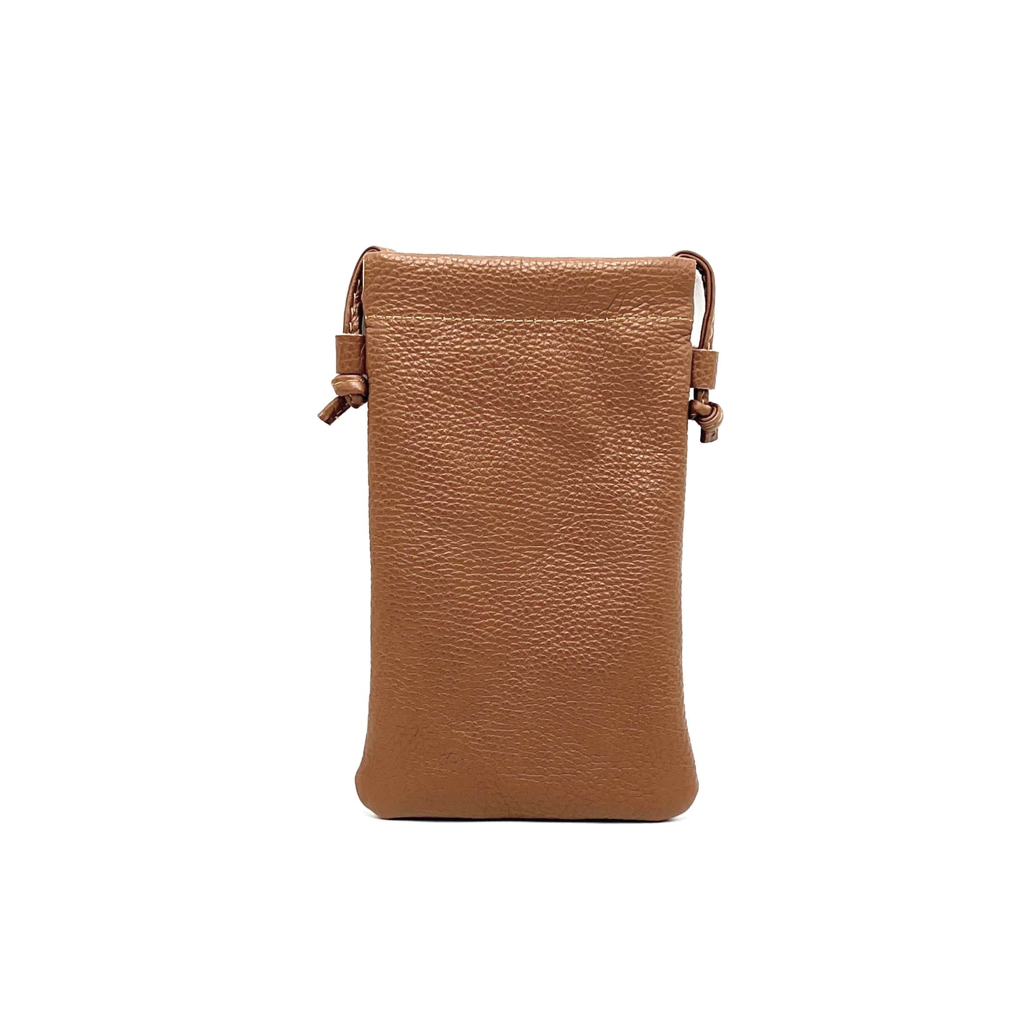 Genuine leather crossbody phone bag, Made in Italy, art. 112628