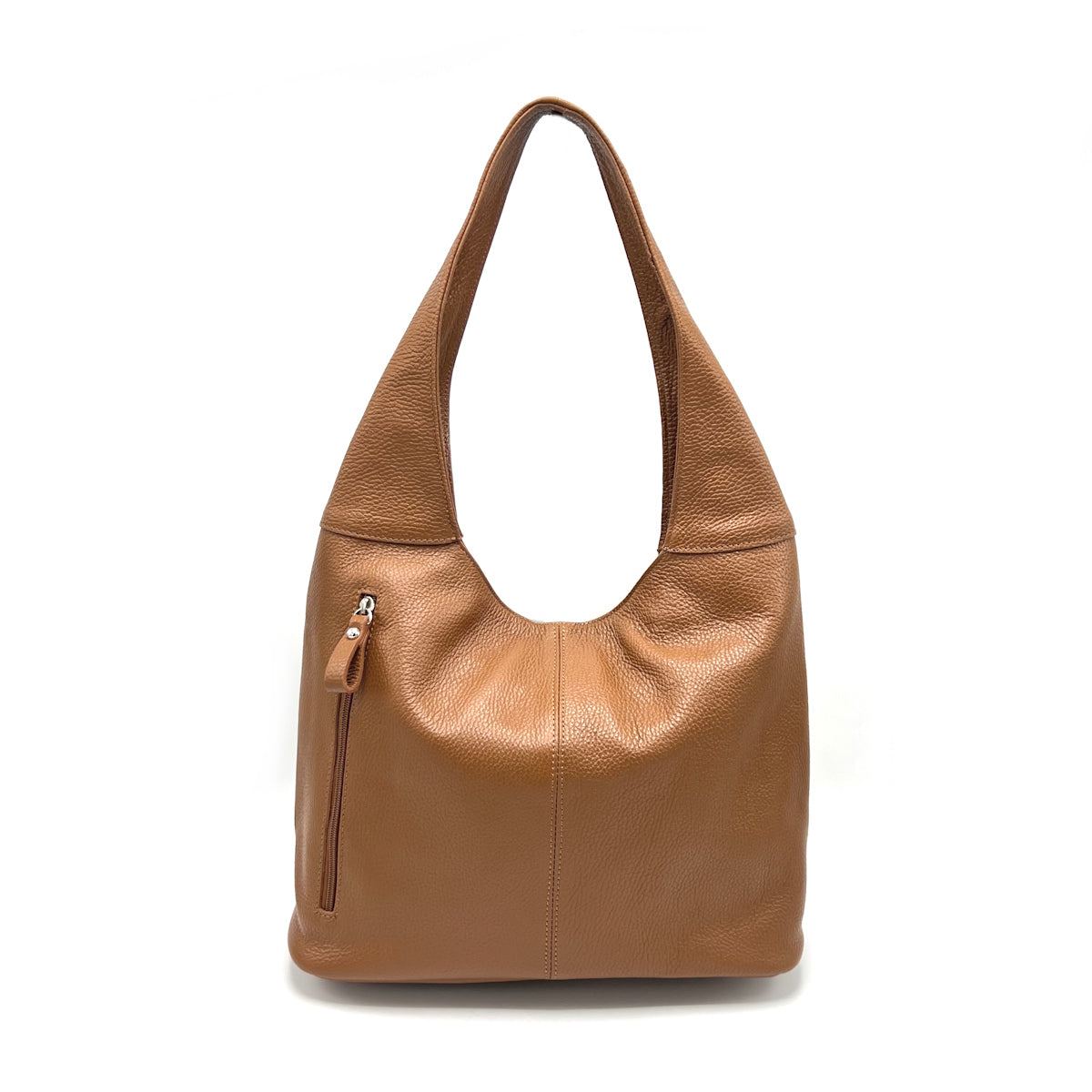 Genuine leather hobo bag, Made in Italy, art. 112636