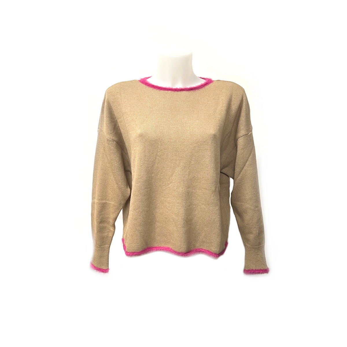 Maglione in misto cashmere bicolore, art. 8328