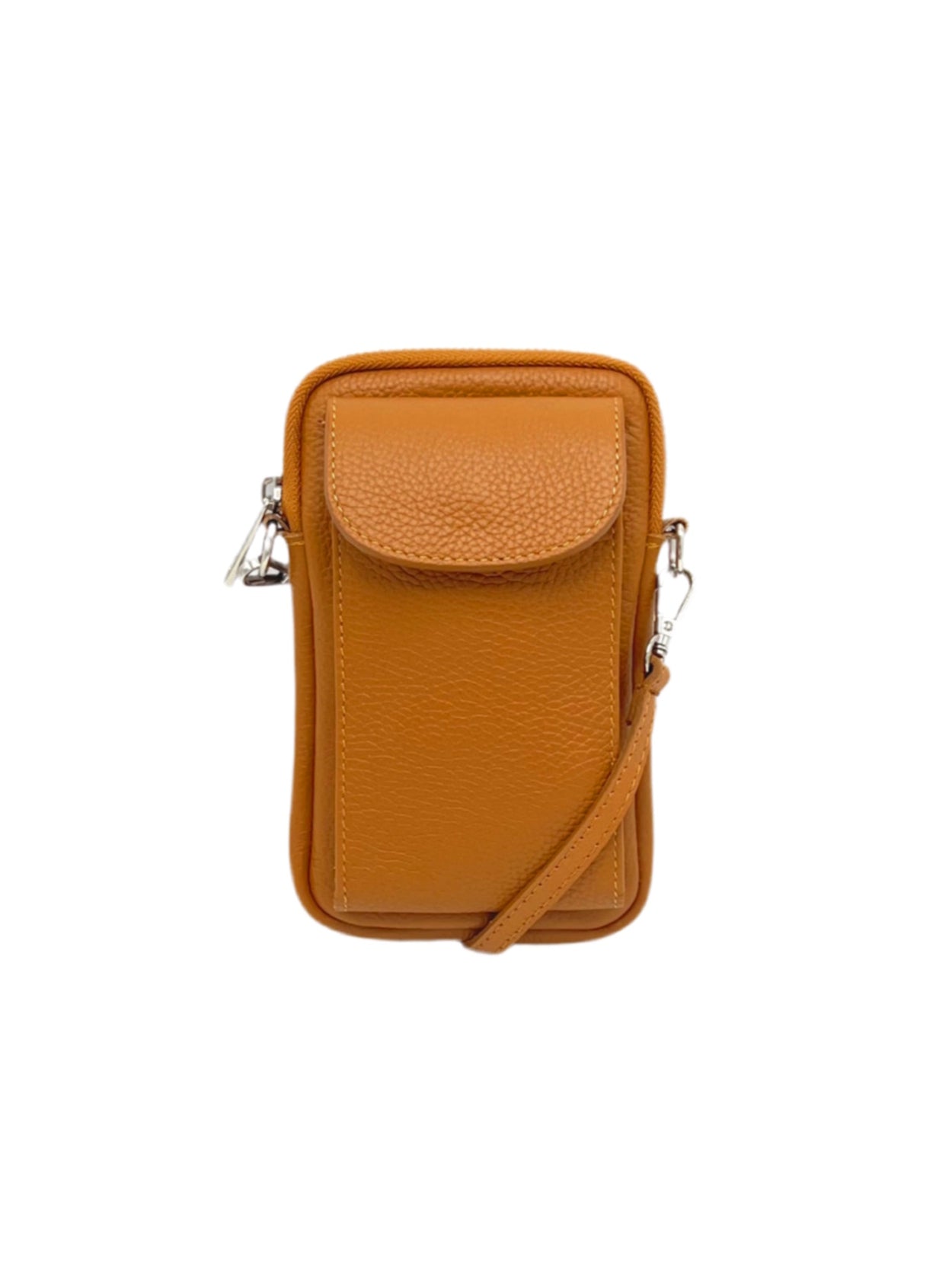 Women's Genuine Leather Crossbody Phone Bag, Made in Italy, art. 112585New