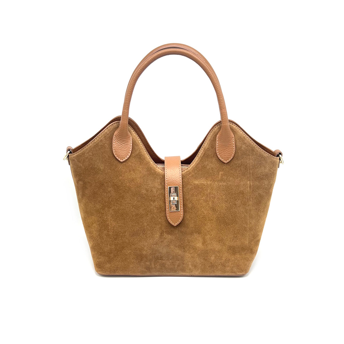 Suede leather tote bag, Made in Italy, art. 112620