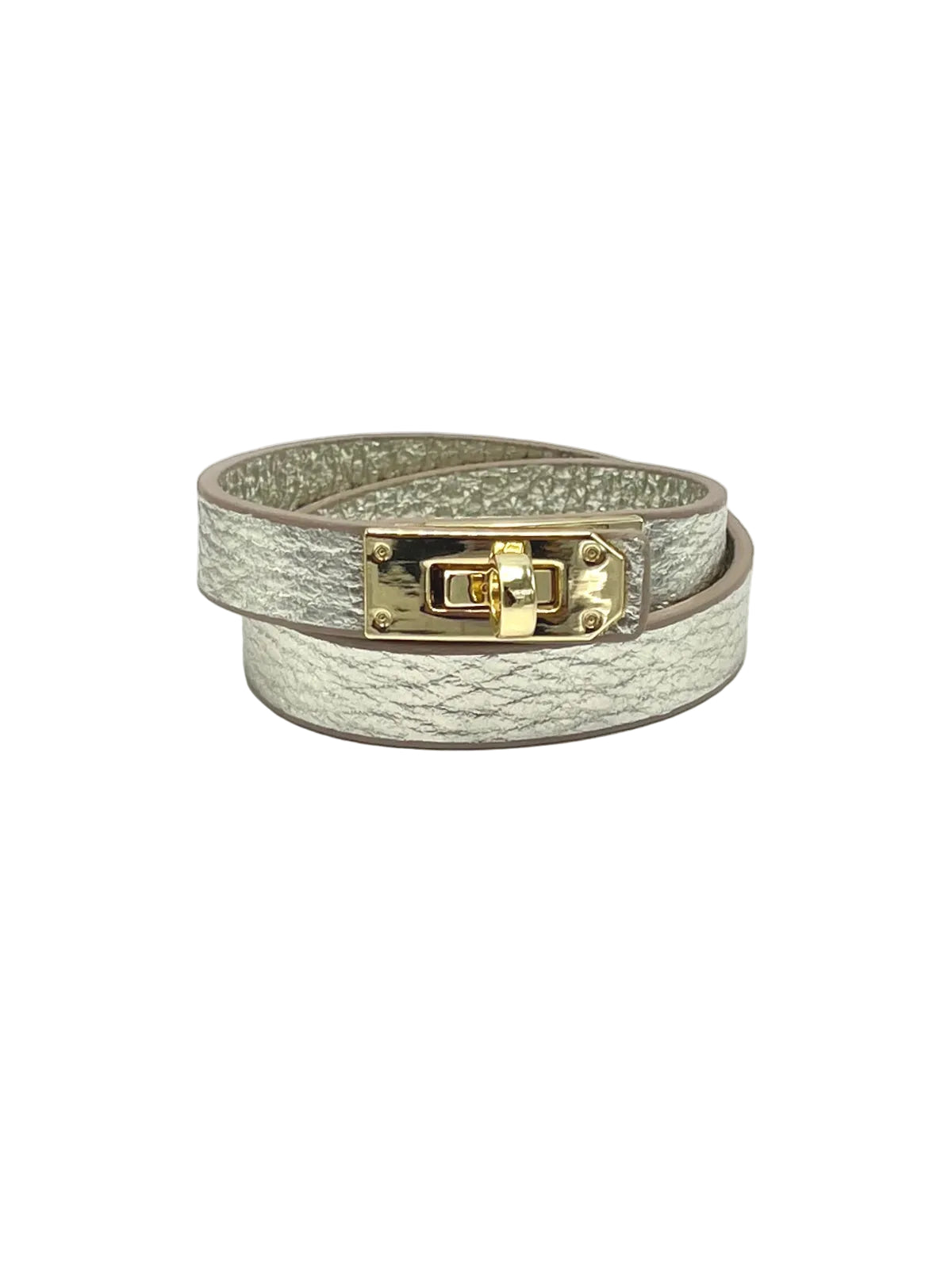 Genuine Leather Twist Double Wrap Bracelet, Made in Italy, art. 602003