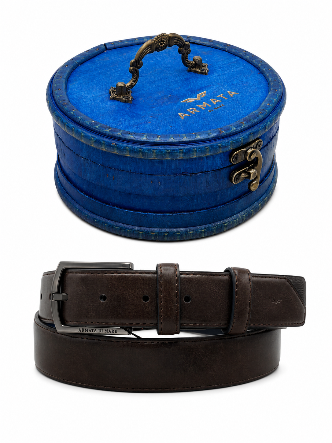 Christmas Gift for Him | Men's Belt with Wooden Gift Box, Art. CDK037