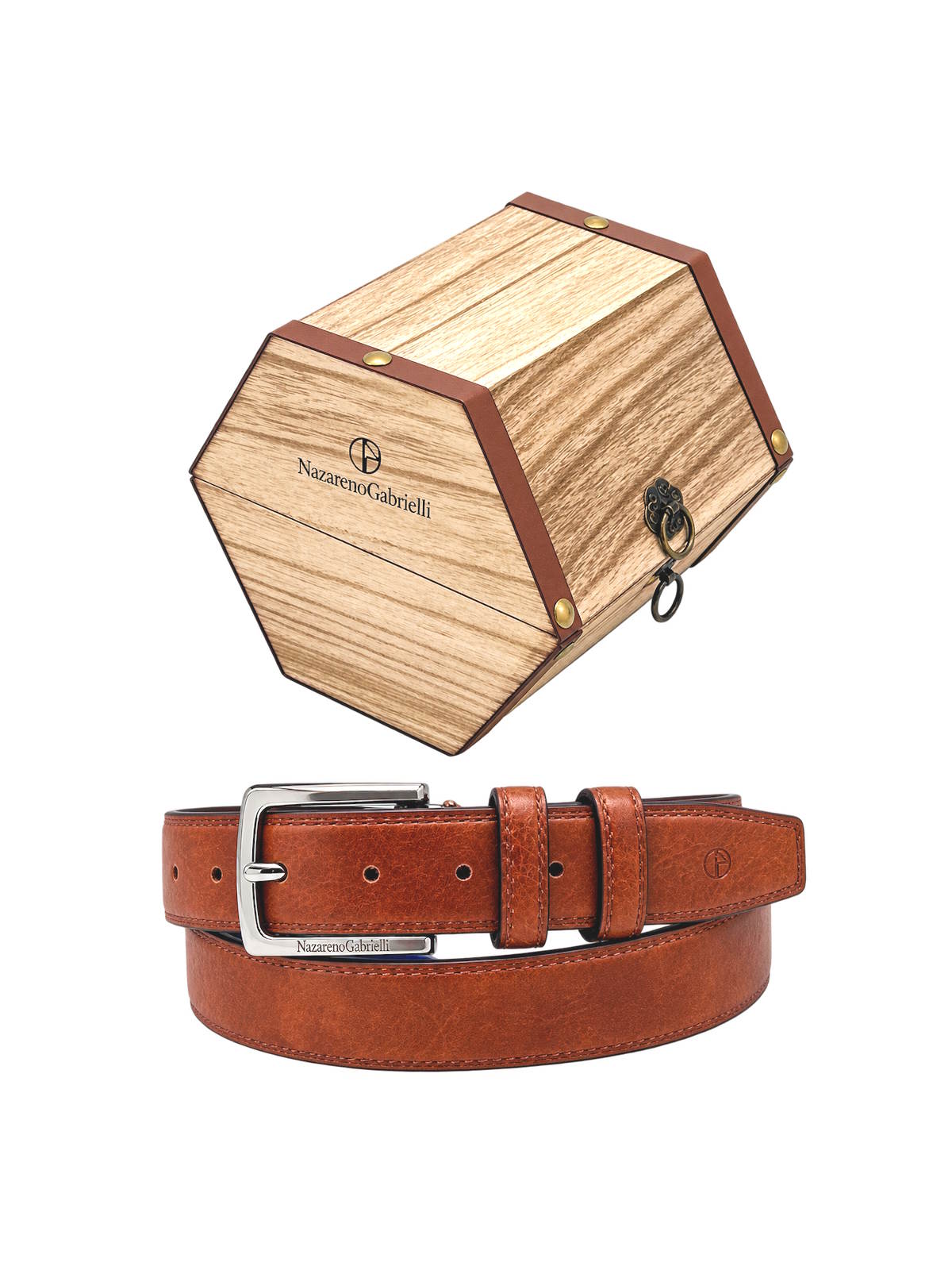 Christmas Gift for Him | Men's Belt with Wooden Gift Box, Art. CDK052
