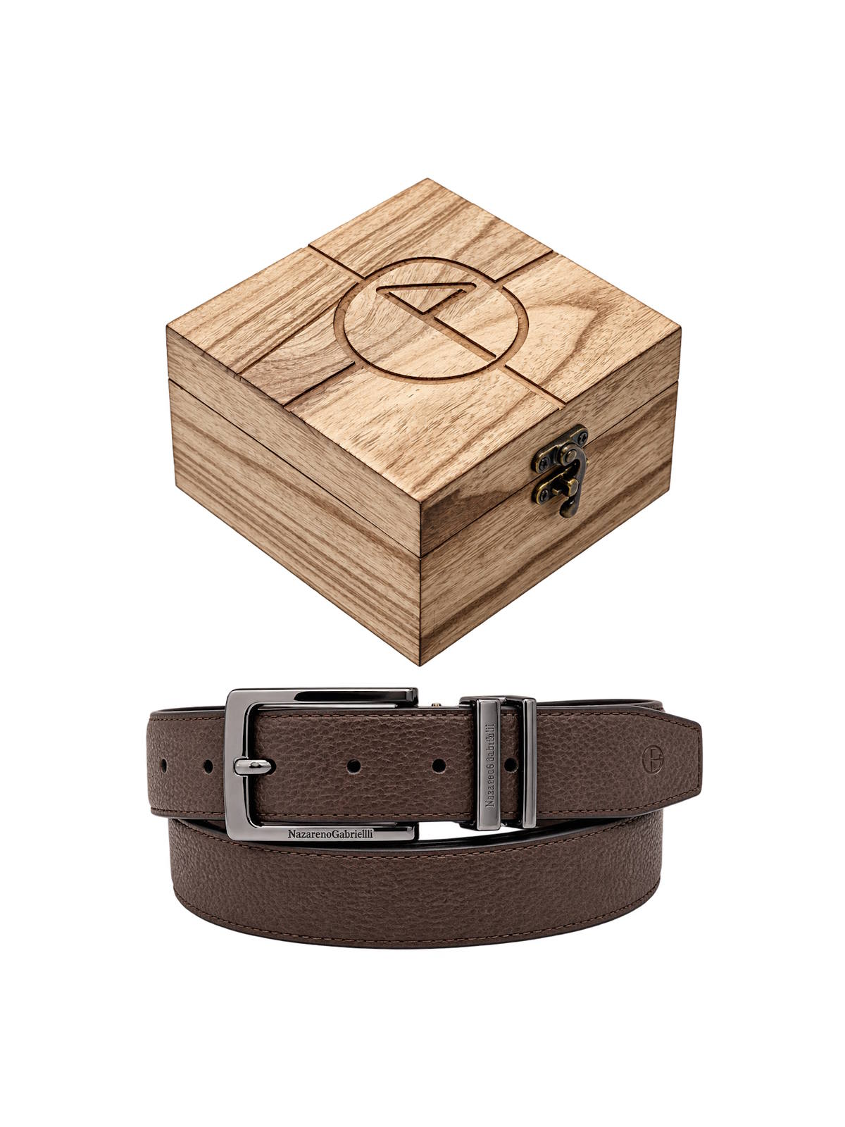 Christmas Gift for Him | Men's Belt with Wooden Gift Box, Art. CDK053