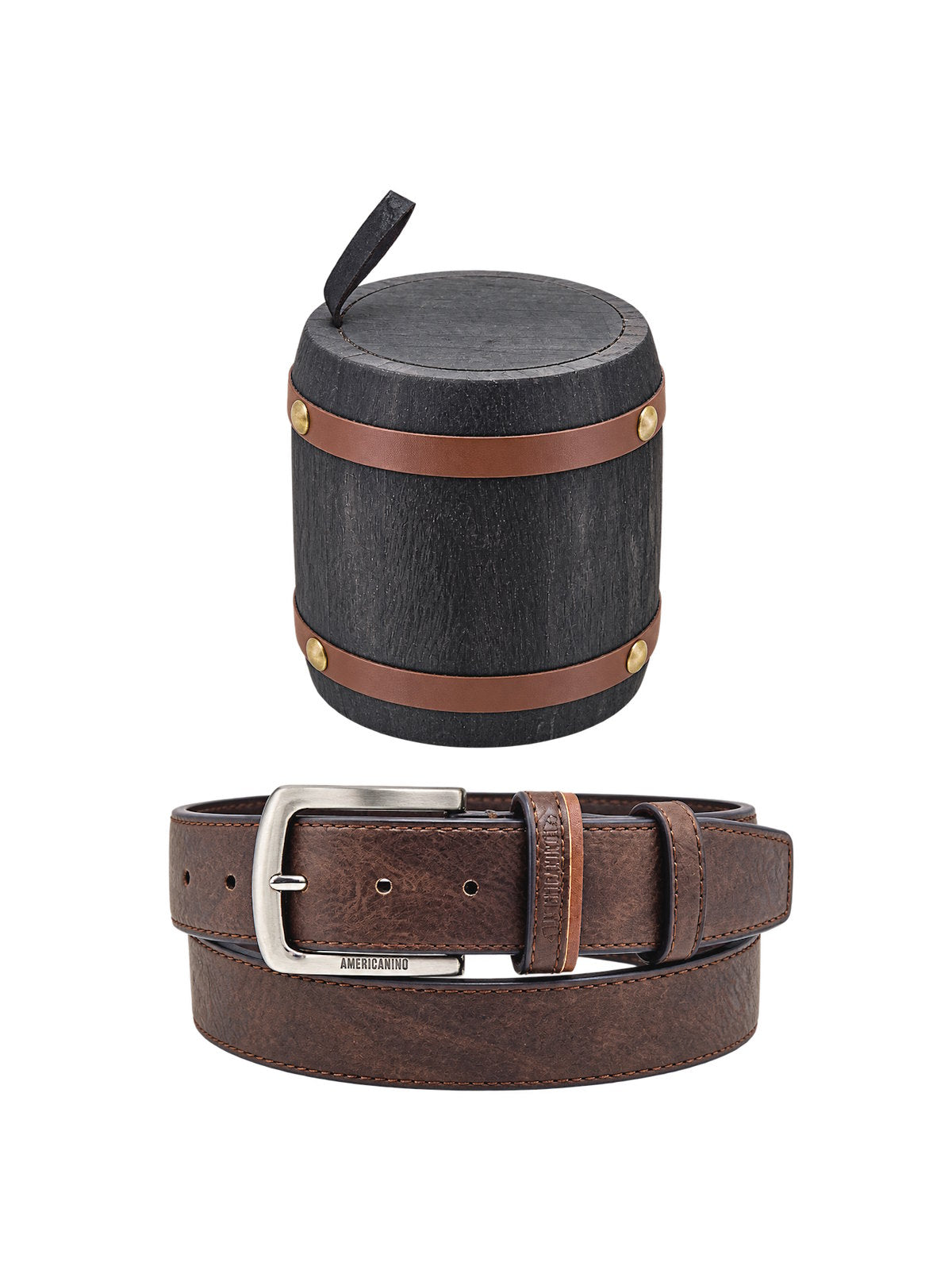 Christmas Gift for Him | Men's Belt with Wooden Gift Box, Art. CDK077