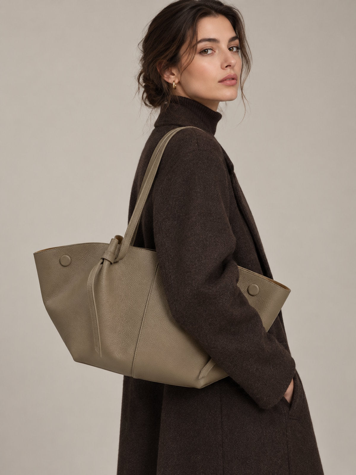 Genuine Leather Shopping Bag, Made in Italy, art. 112615New