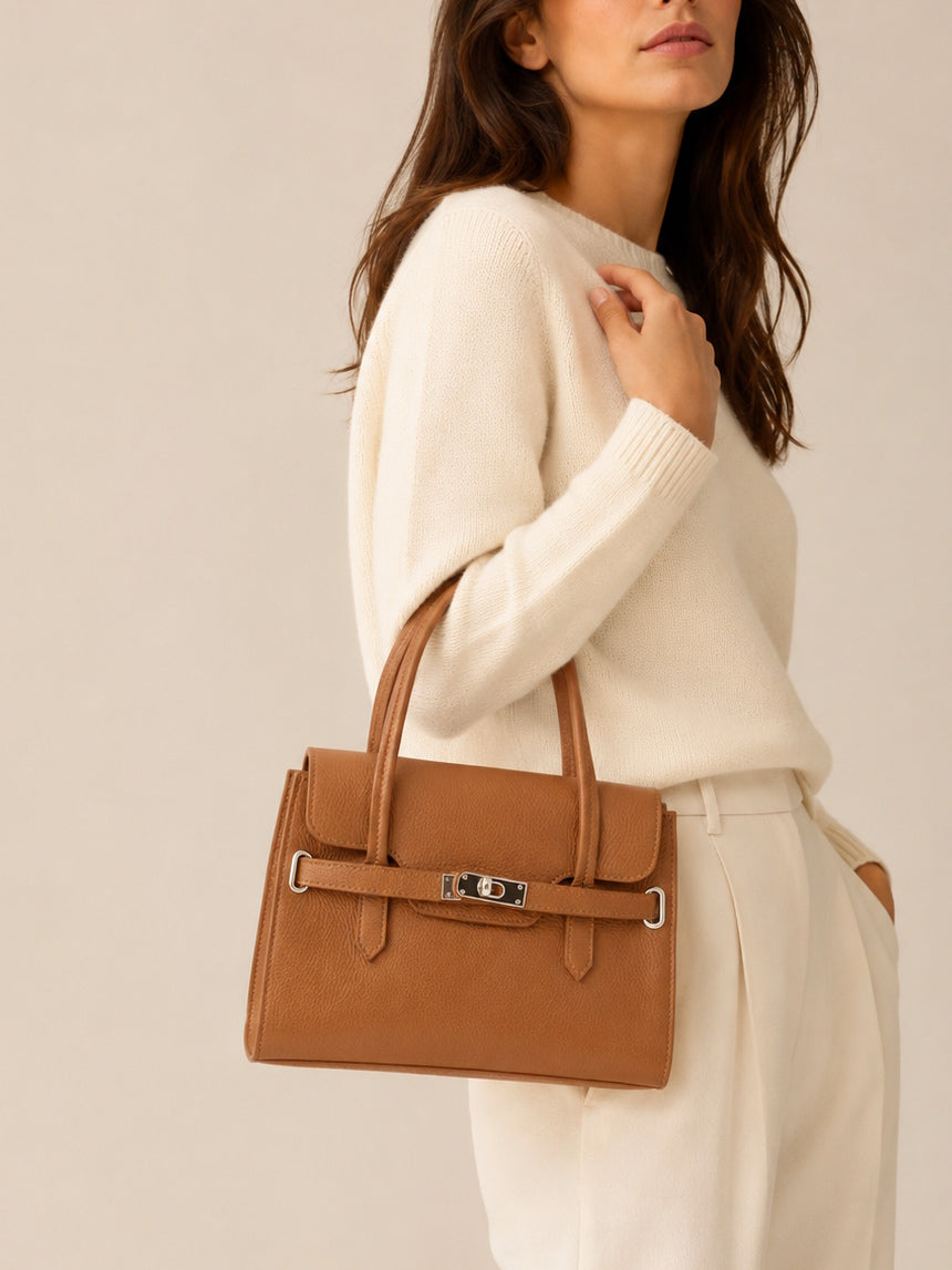 Women's Genuine Leather Shoulder Bag, Made in Italy, art. 112598New