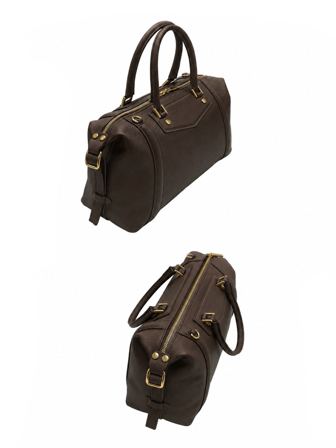 Women’s Genuine Leather Boston Bag with Adjustable Crossbody Strap, Made in Italy, art. 112677New