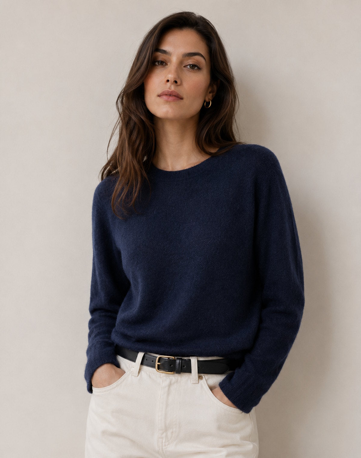 Baby Alpaca Wool Blend Crew Sweater, art. 17425