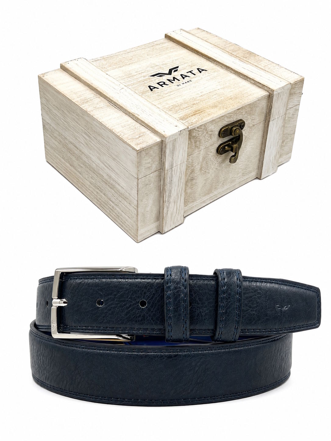 Christmas Gift for Him | Men's Belt with Wooden Gift Box, Art. CDK042