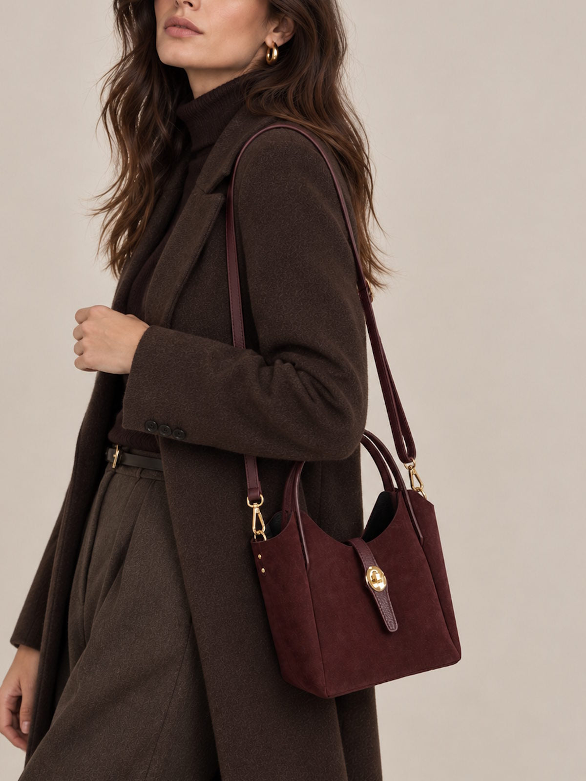 Women's Genuine Leather and Suede Shoulder Bag, Made in Italy, art. 112750