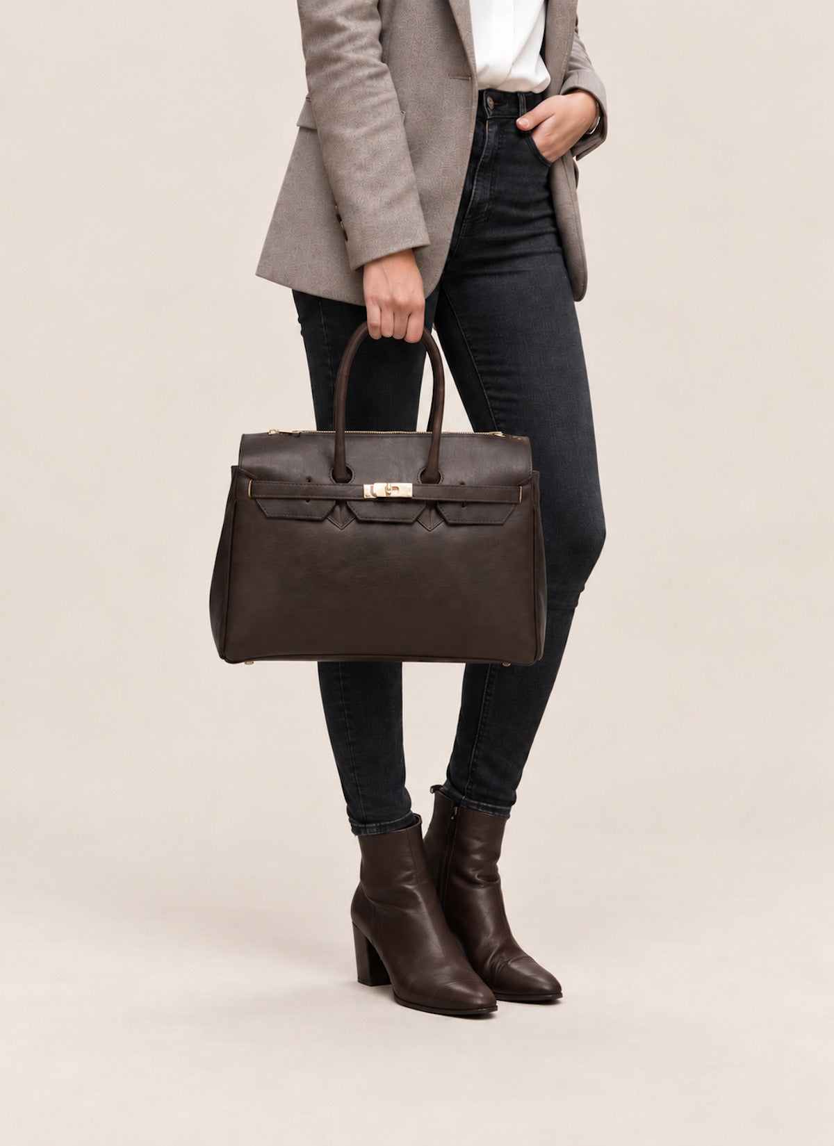 Women's Genuine Leather Handbag, Made in Italy, art. 112737