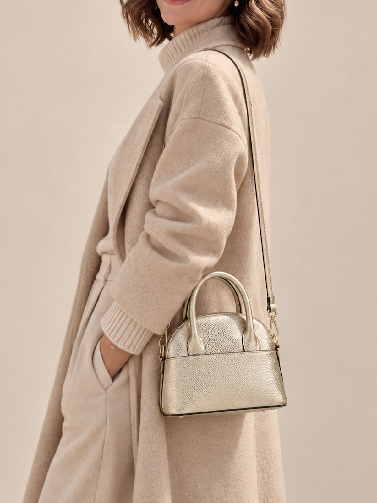 Women's Genuine Leather Shoulder Bag, Made in Italy, art. 112739