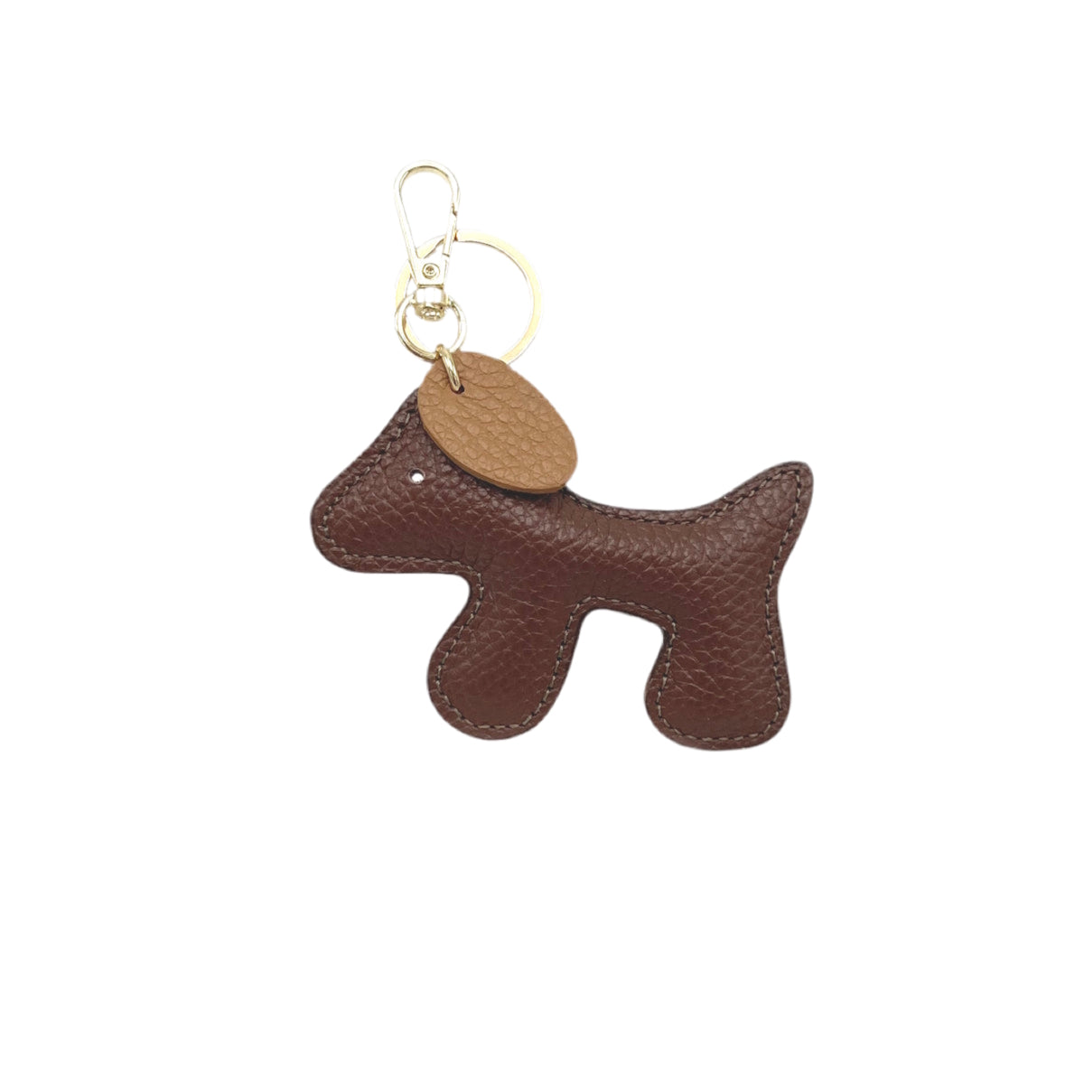 Bicolor genuine leather key chain, Cute Puppy Design, art. PO03BI