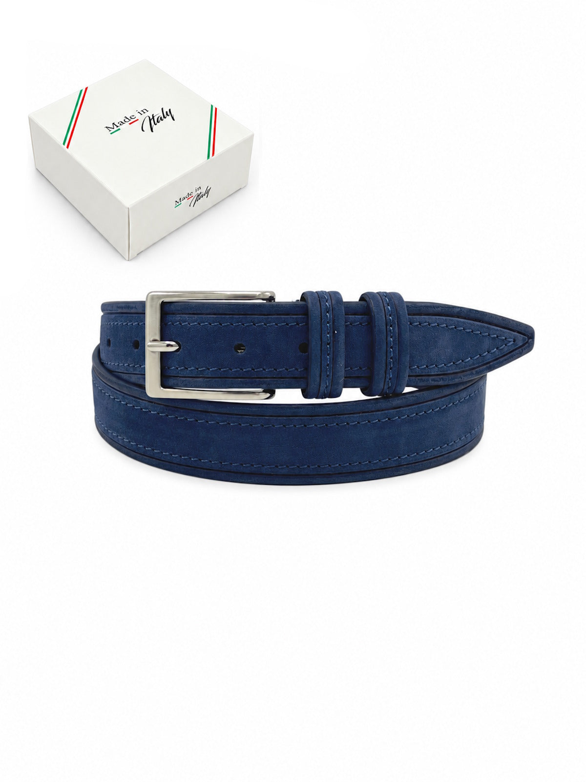 Suede Leather Belts for Men, Made in Italy, Suie Valentini, art. 1651.35