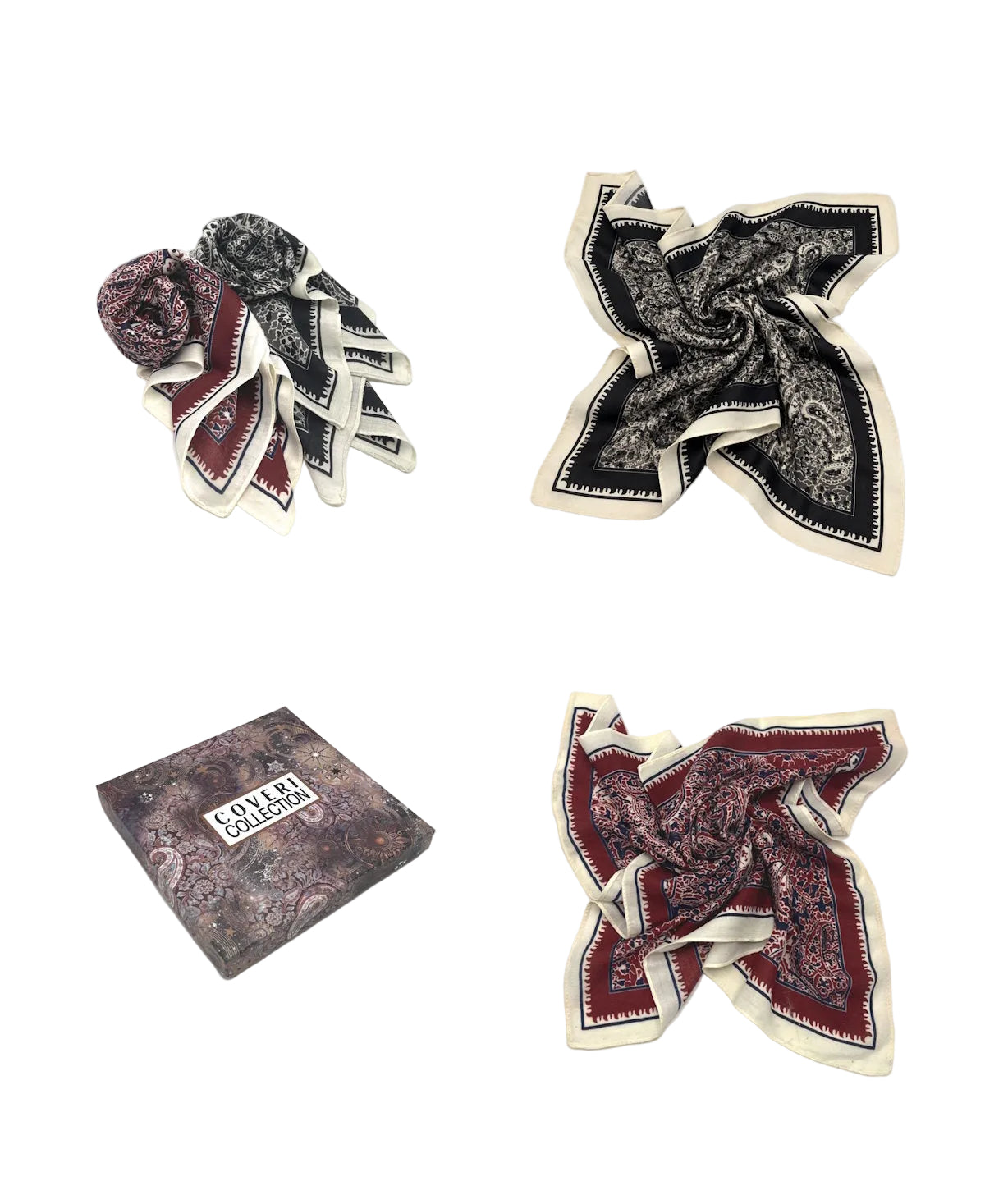 Christmas Gift | 2-Pack Printed Square Scarf with Gift Box,  Art. 263001