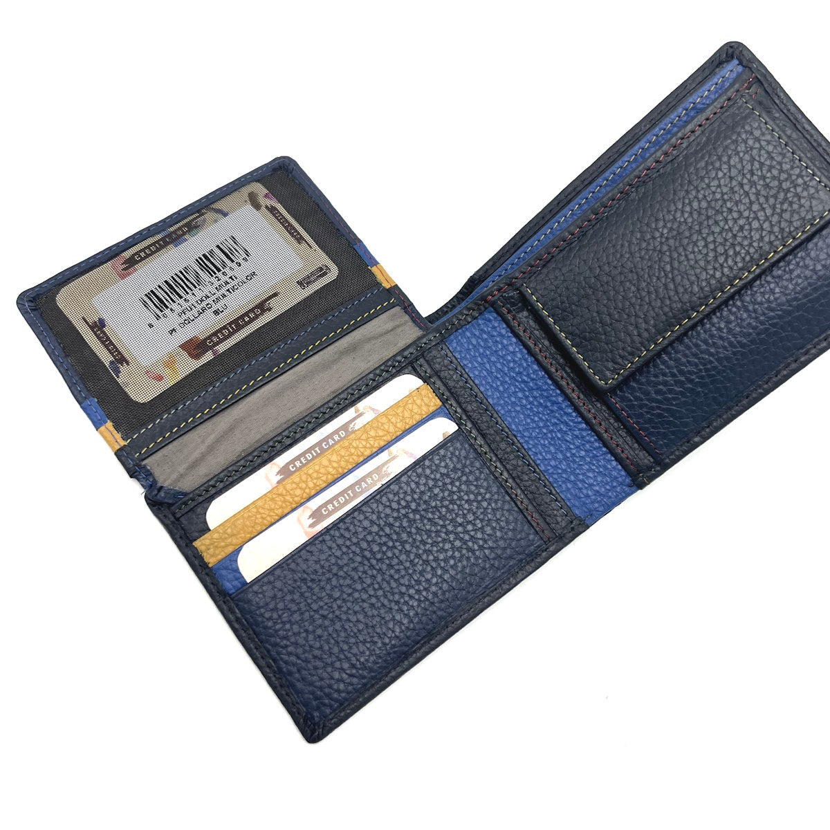 Genuine leather wallet, rainbow color, art. PFU1.392