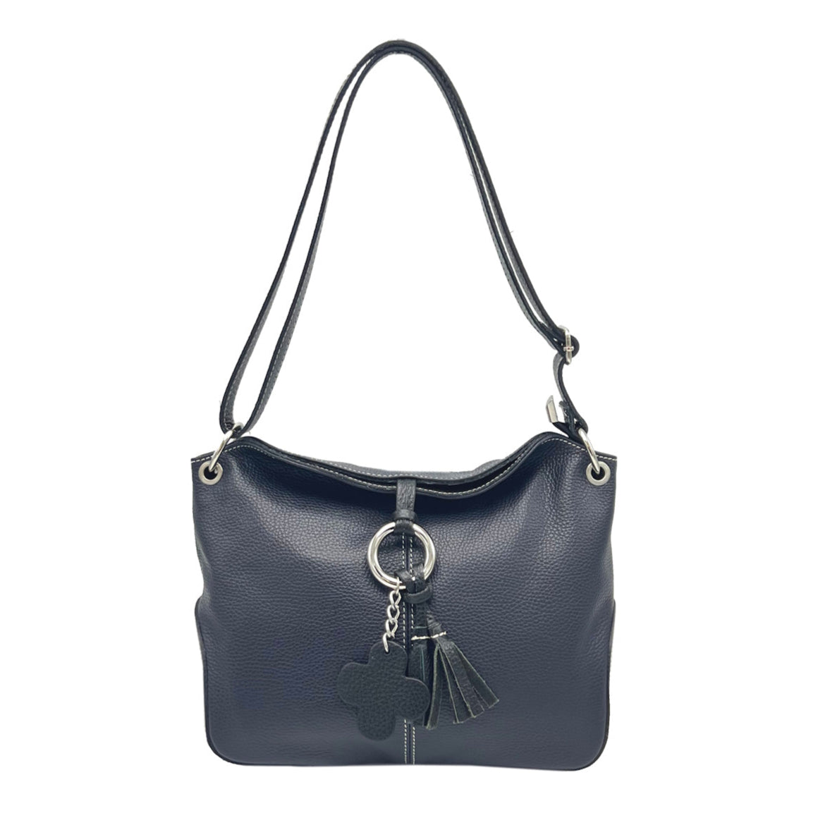 Genuine leather shoulder bag, Made in Italy, art. 112568
