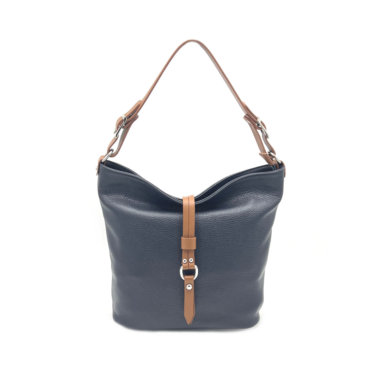 Genuine leather shoulder bag, Made in Italy, art. 112596