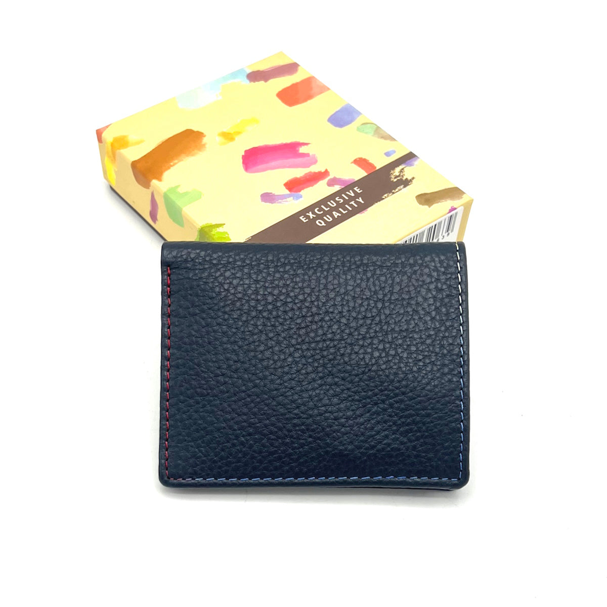 Genuine leather wallet, rainbow color, art. PFU343.392