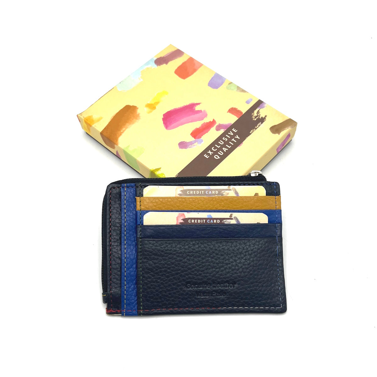 Portafoglio in vera pelle, colore arcobaleno, art. PFU11.392