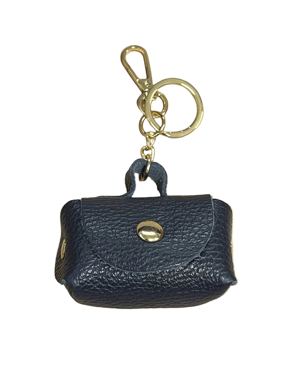 Detachable Genuine Leather Mini Coin Purse Keychain, art. PO07