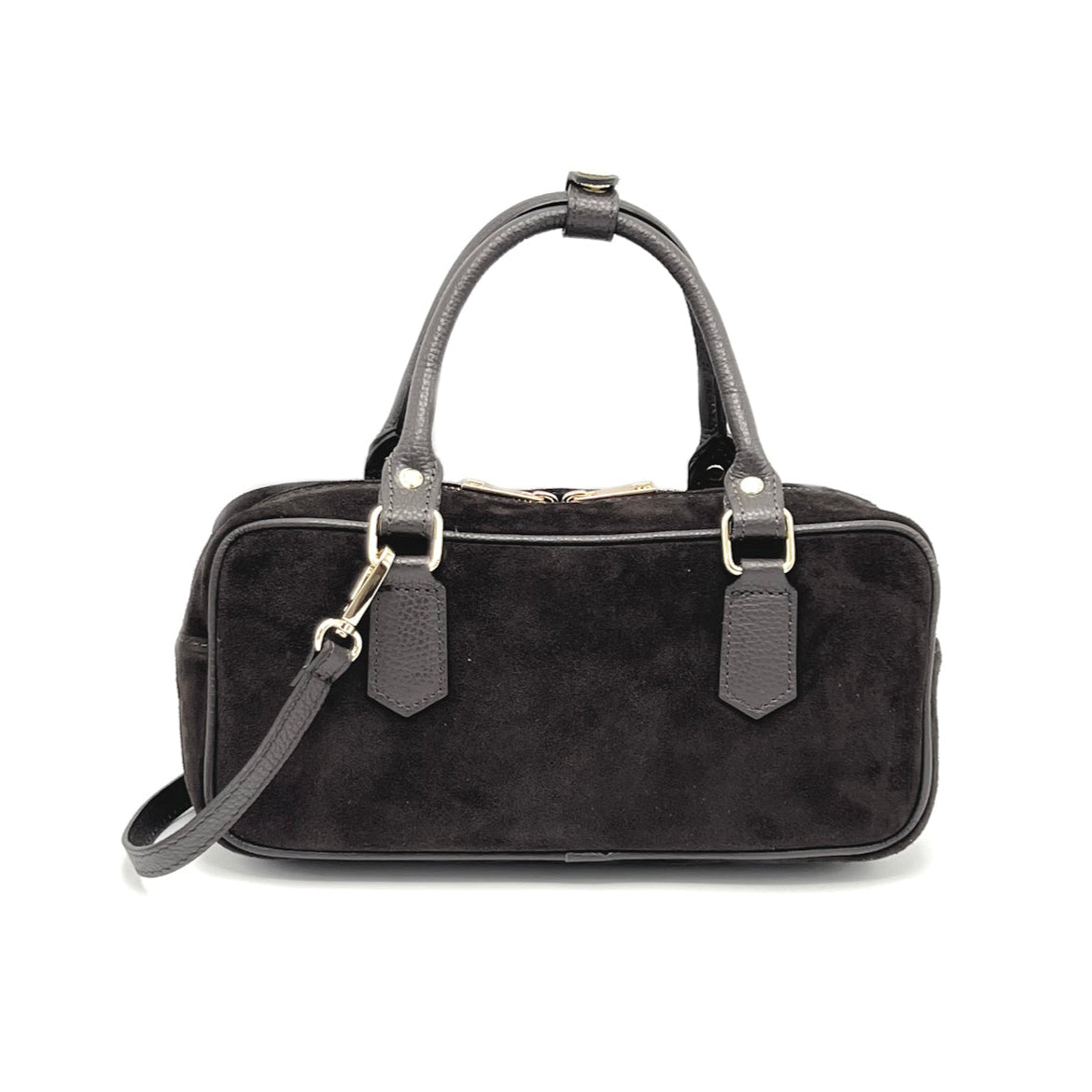 Collezione Primavera, Borsa a tracolla in pelle scamosciata, Made in Italy, art. 112583