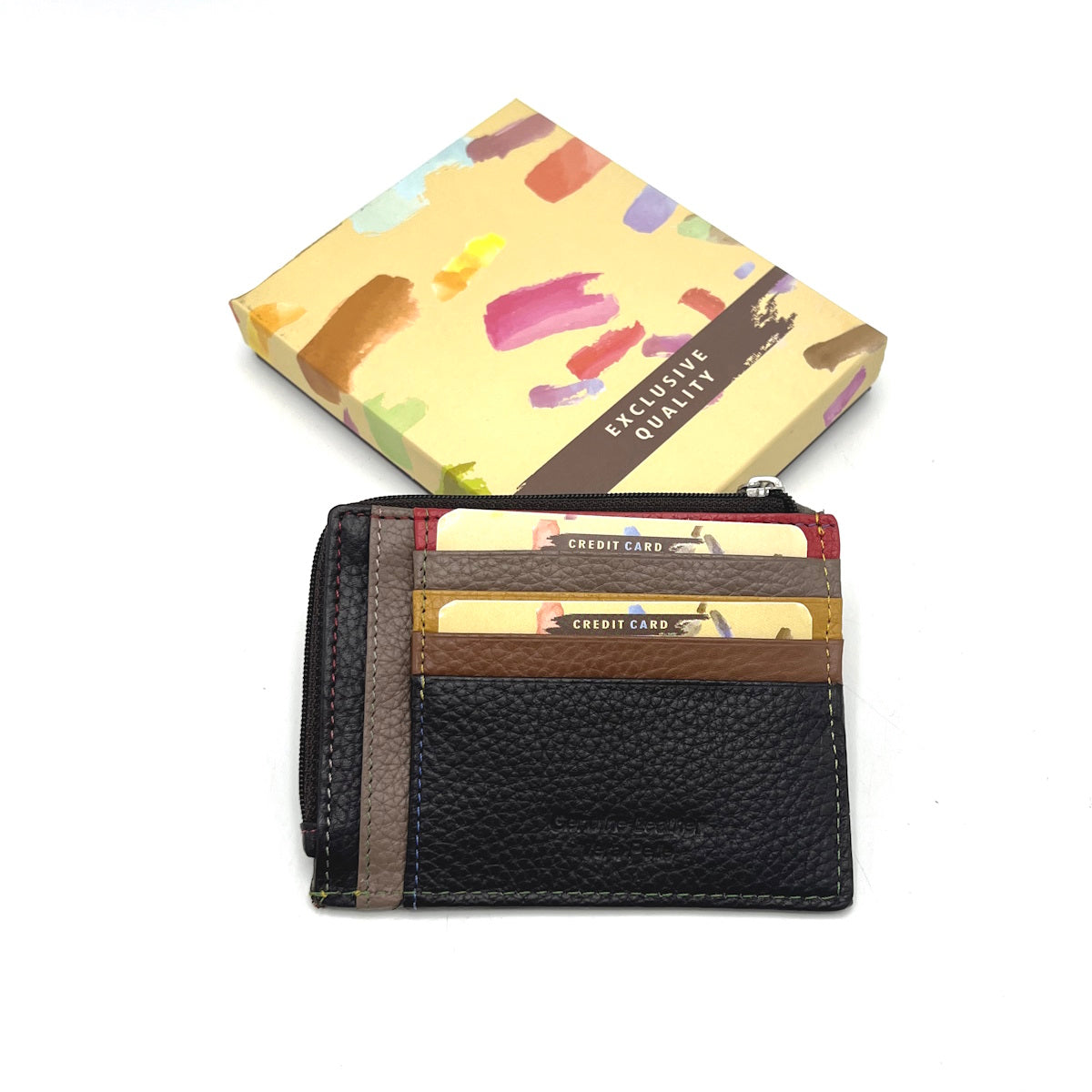 Portafoglio in vera pelle, colore arcobaleno, art. PFU11.392