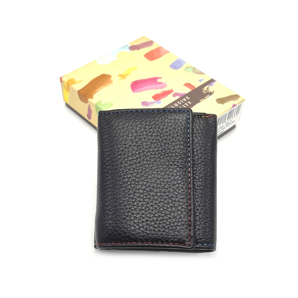 Genuine leather wallet, rainbow color, art. PFU53.392