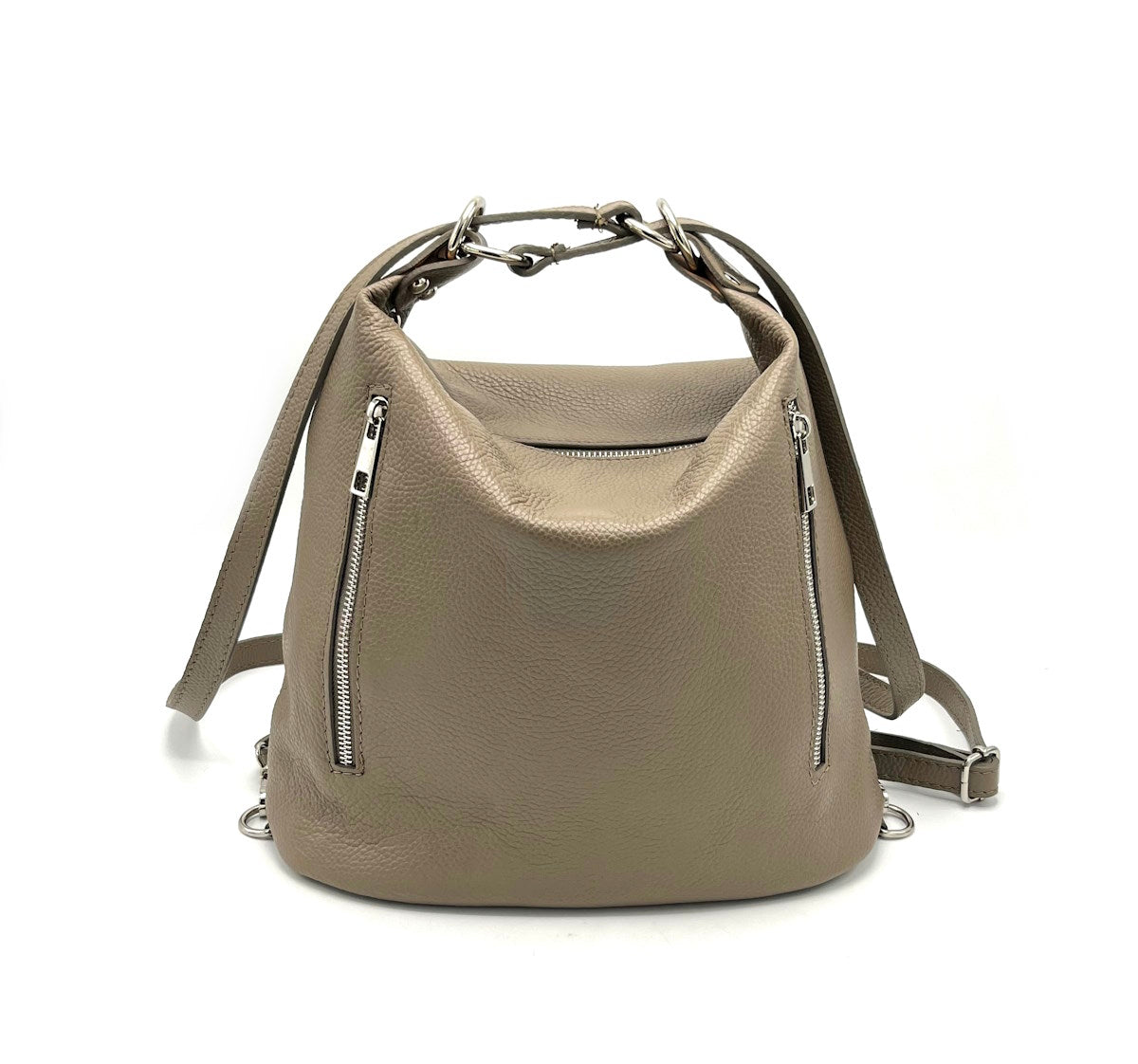 Zaino/tracolla in vera pelle, Made in Italy, art. 112460