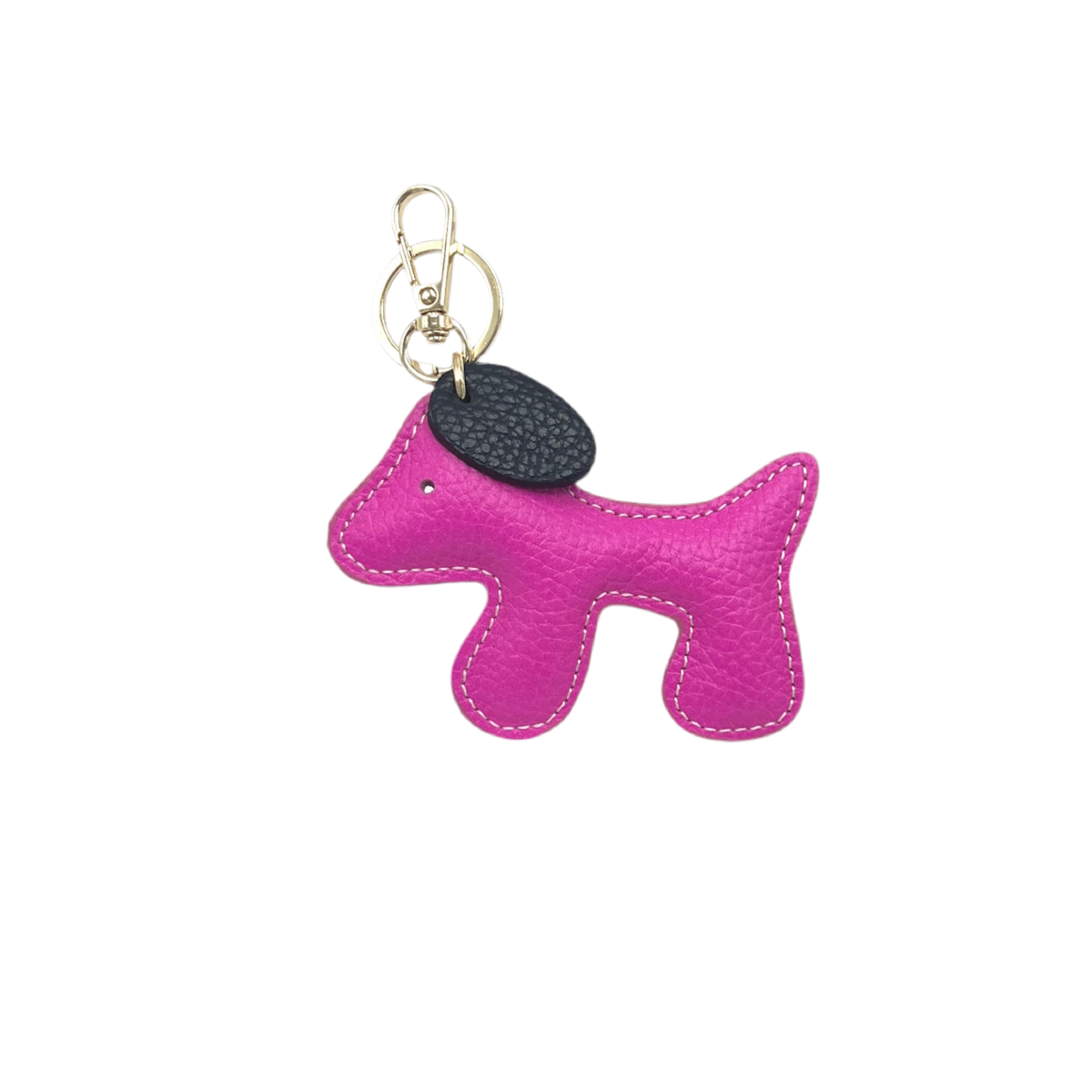 Bicolor genuine leather key chain, Cute Puppy Design, art. PO03BI