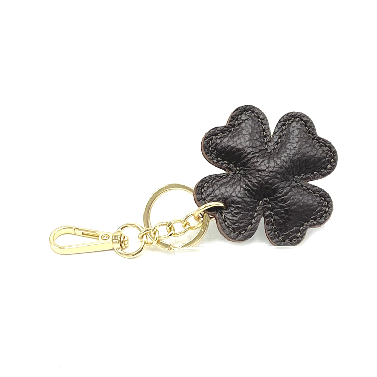 Genuine leather key chain, Lucky leaf, art. PO04